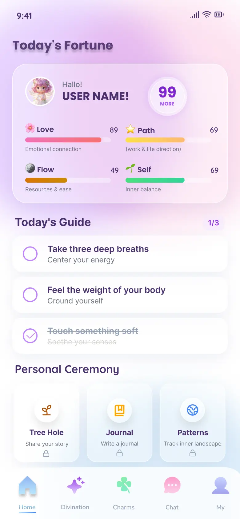 塔罗牌占卜应用 项目实机截图